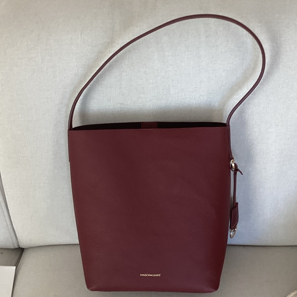 Elegant Burgundy Hobo Bag 
Leather